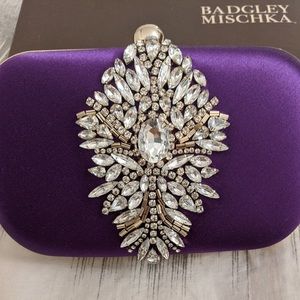 NWT Badgley Mischka Purple Aurora Jewel Purse